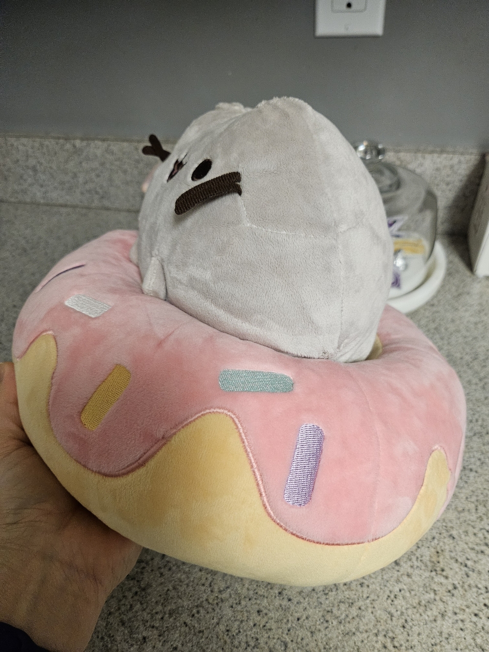 Pusheen Plush Donut Cushion - Pink Frosting - Picture 3 of 14
